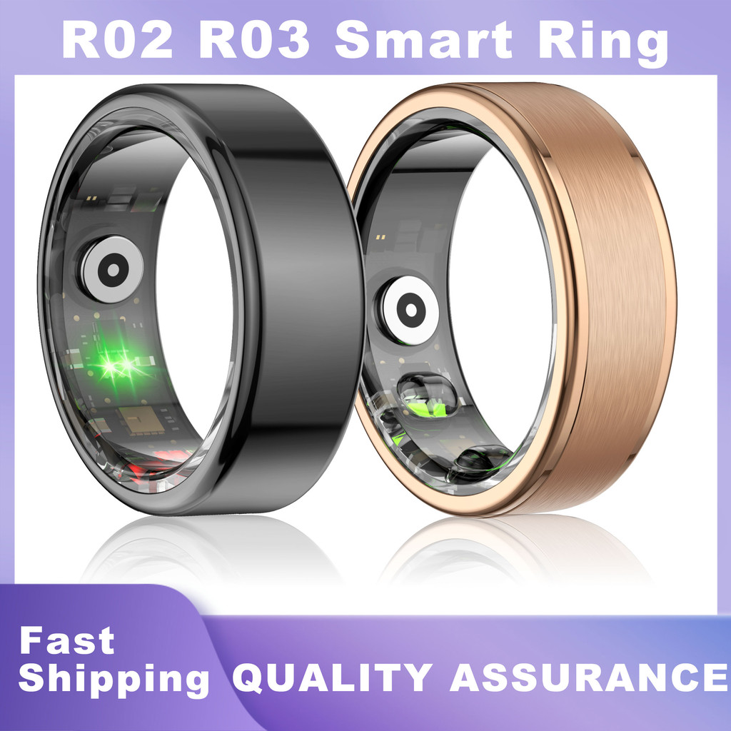 

2024New R02 R03 SmartRing Health Monitor Fitness Tracker Ring IP68 Waterproof Sleep Exercise Monitor Smart Rings for Men Women