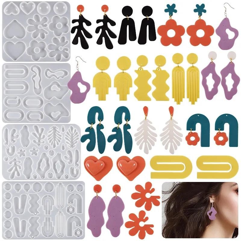

Geometric Earring Pendant Silicone Mold DIY UV Epoxy Resin Mould Handmade Jewelry Making Tools Necklace Keychain Handmade Crafts