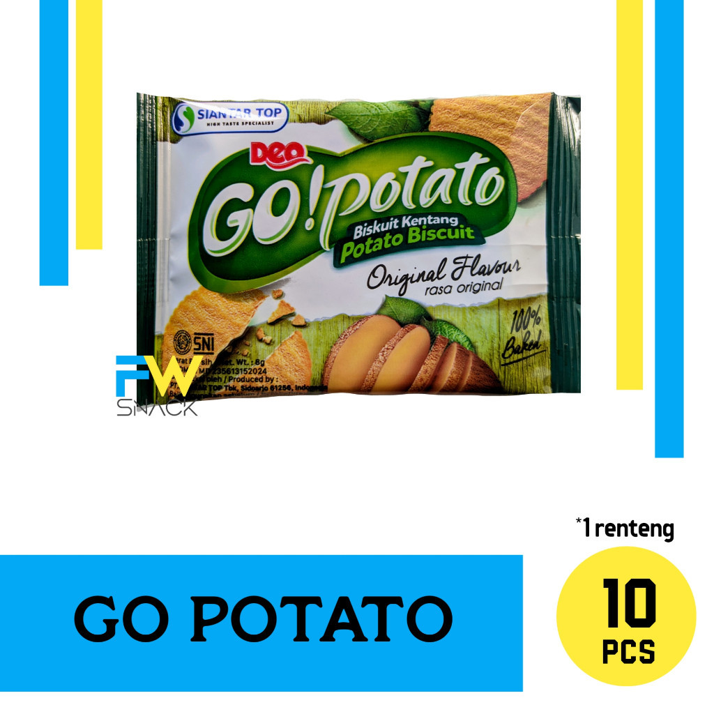 

Snack Kentang Go Potato 1 Renteng pusat grosir jajan lebaran murah meriah