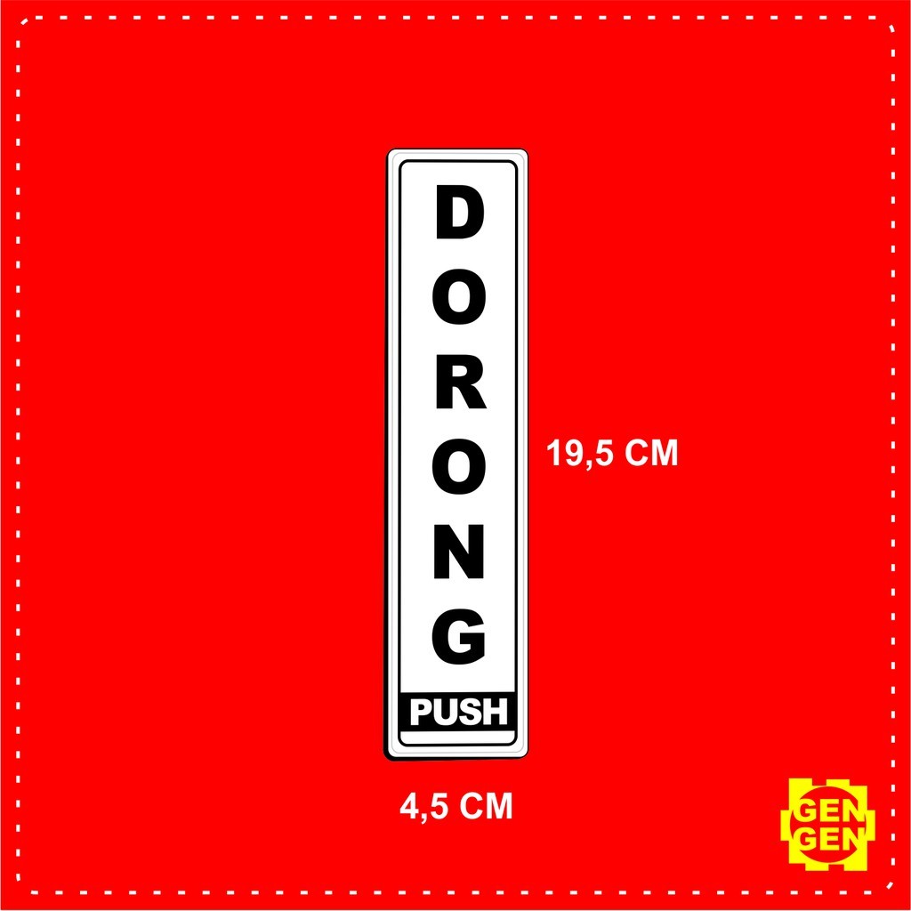 

Sticker Dorong / Push - Karet 2mm