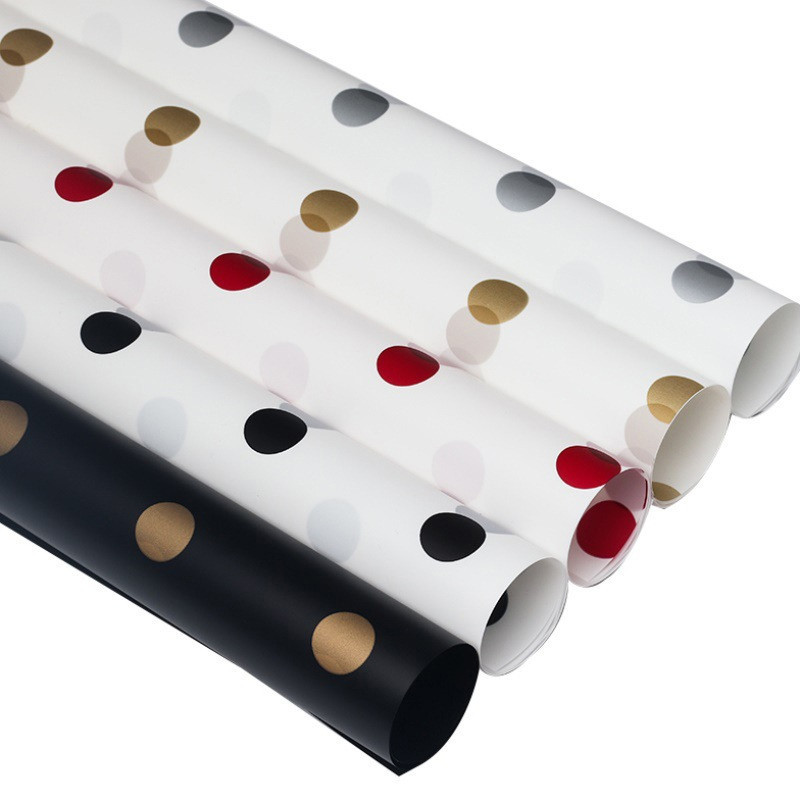 

Kertas Buket Bunga Motif Polkadot Korean Premium Cotton Waterproof Flower Wrapping KB6043