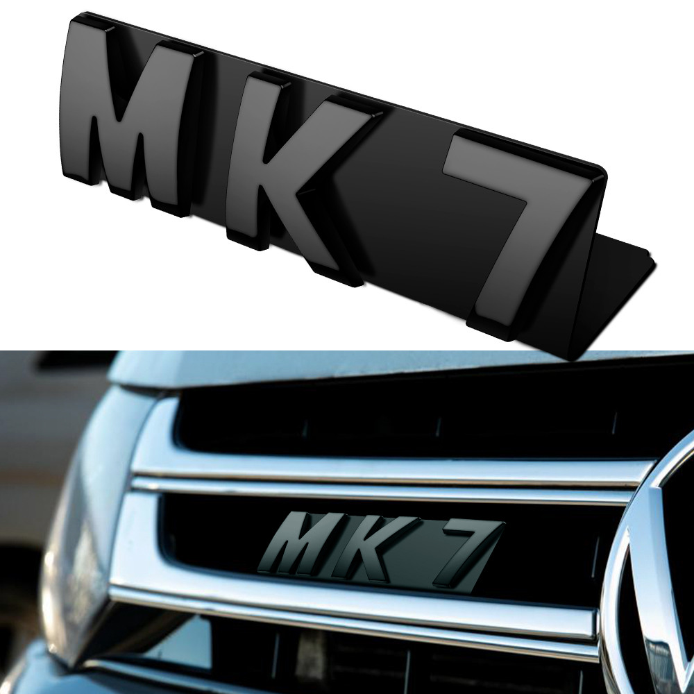 Black MK7 Grille Sticker Golf MK7 Emblem Stickers For VW Volkswagen Golf 5 6 7 Car Styling VW Grill 