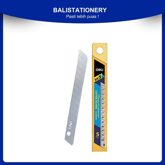 Isi ulang cutter / isi cutter kecil anti karat DELI Cutting Blade [W40651]