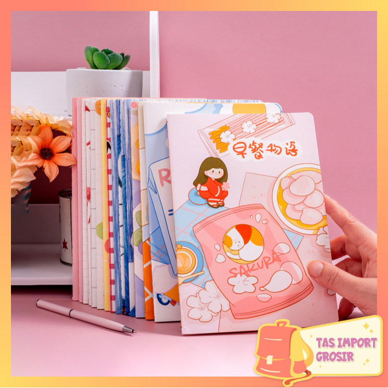 

Tas Import - S6088 Buku Tulis Aesthetic / Notebook Karakter Lucu / Buku Catatan Sekolah / Buku Tulis Kertas / Mini Notebook Design Imut