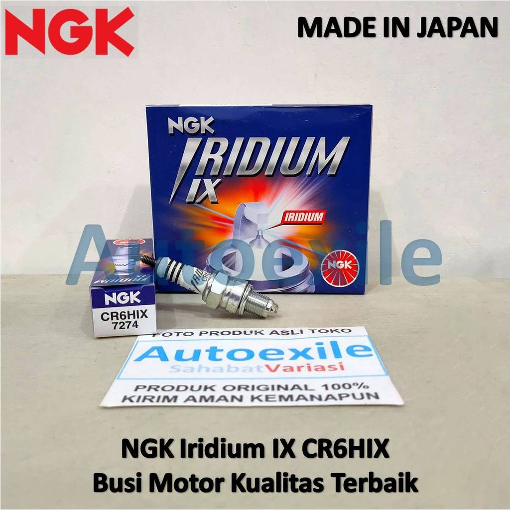 NGK Iridium IX CR6HIX Original Busi Motor Yamaha Fazzio Filano Fino Force FI Fino Gear Jupiter Z Lex