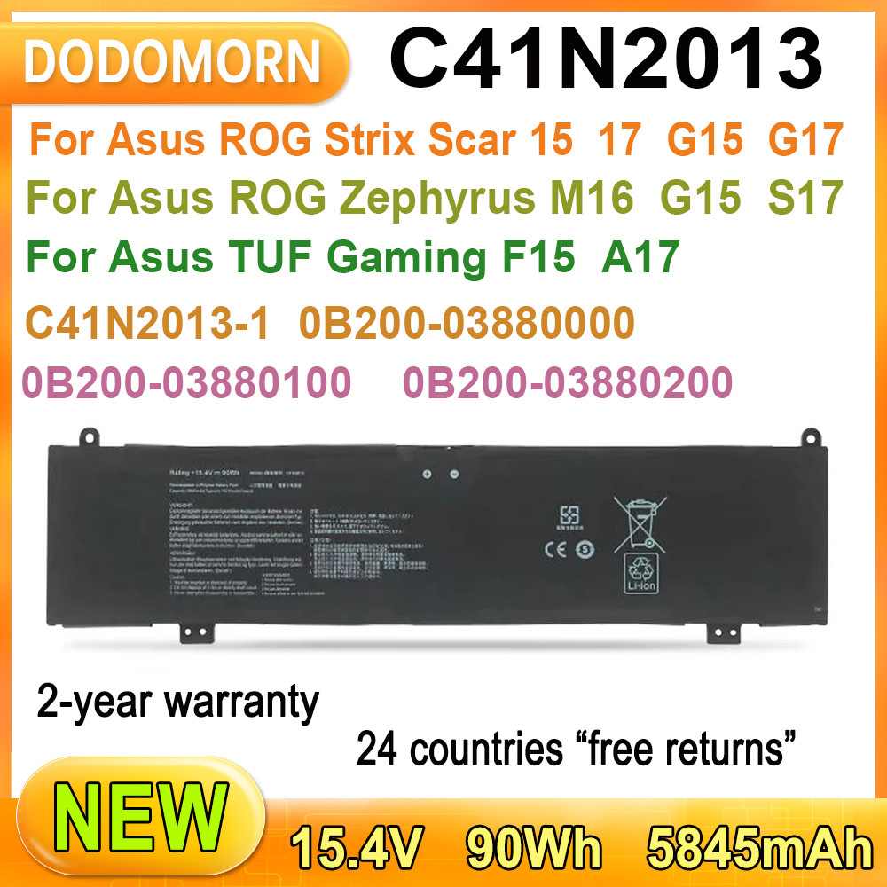 New C41N2013 Laptop Battery For Asus TUF Gaming F15 FX507,A17 FA707,ROG Zephyrus S17 G15 M16,ROG Str