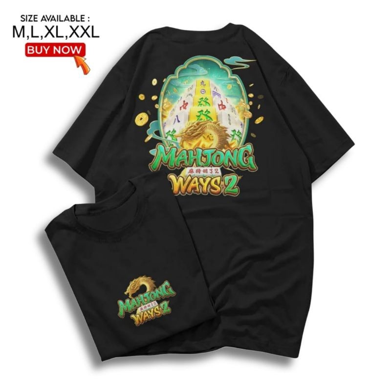 [KK] BAJU KAOS ATASAN PRIA MAHJONG WAYS - BAJU DISTRO PG SOFT MAHJONG WAYS - KAOS GAME