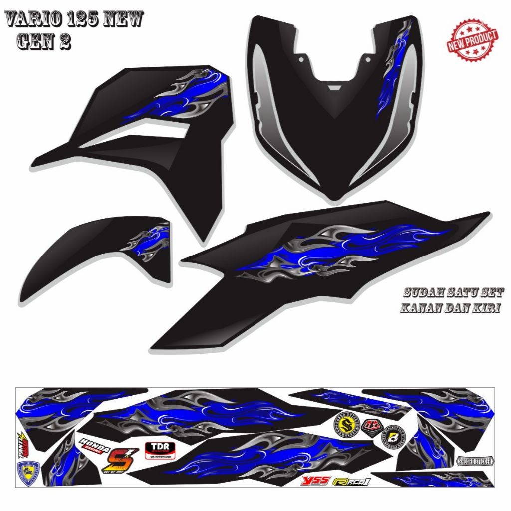 STIKER KEREN STRIPING TRIBAL VARIASI POLET VARIO NEW 125 GEN 2