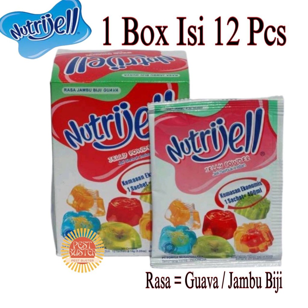 

NUTRIJELL GUAVA KEMASAN DUS 12X10g JELLY POWDER INSTANT AGAR AGAR BPOM Halal Original