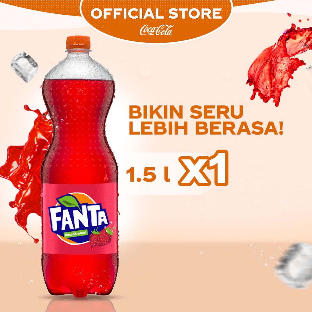 

Fanta Rasa Stawberry Minuman Soda - Botol 1.5L