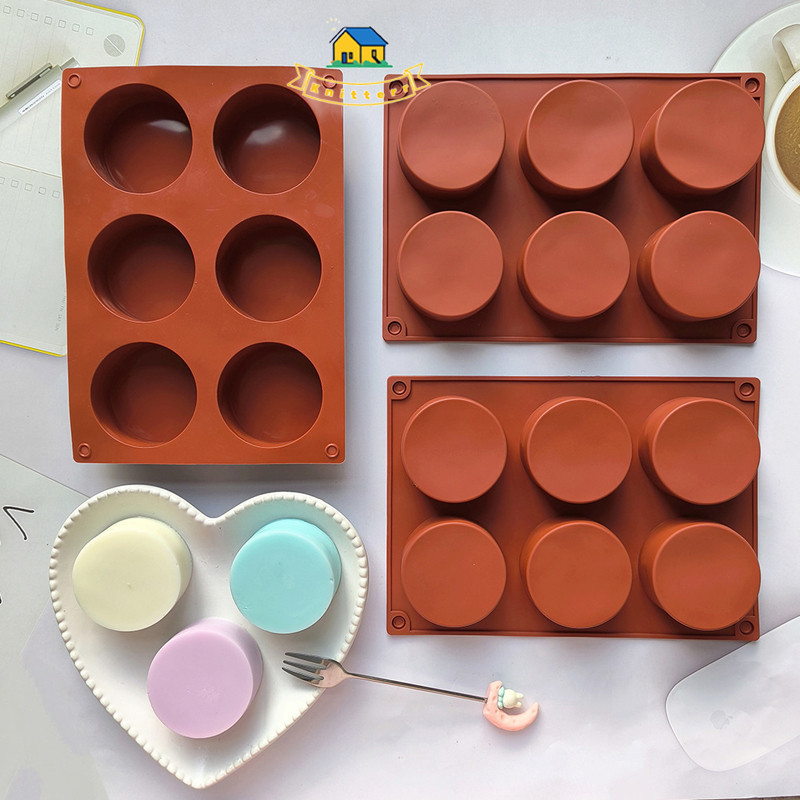 Cetakan Coklat Bulat kecil 6 Lubang / Cetakan Bulat Puding Jelly /Sabun Buatan Tangan Cetakan  Knitt