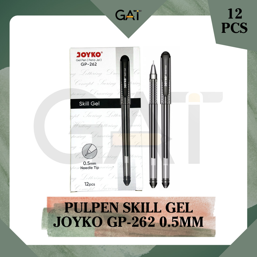 

PULPEN GEL JOYKO GP-262 SKILL GEL 0.5MM PER LUSIN ISI 12 PCS