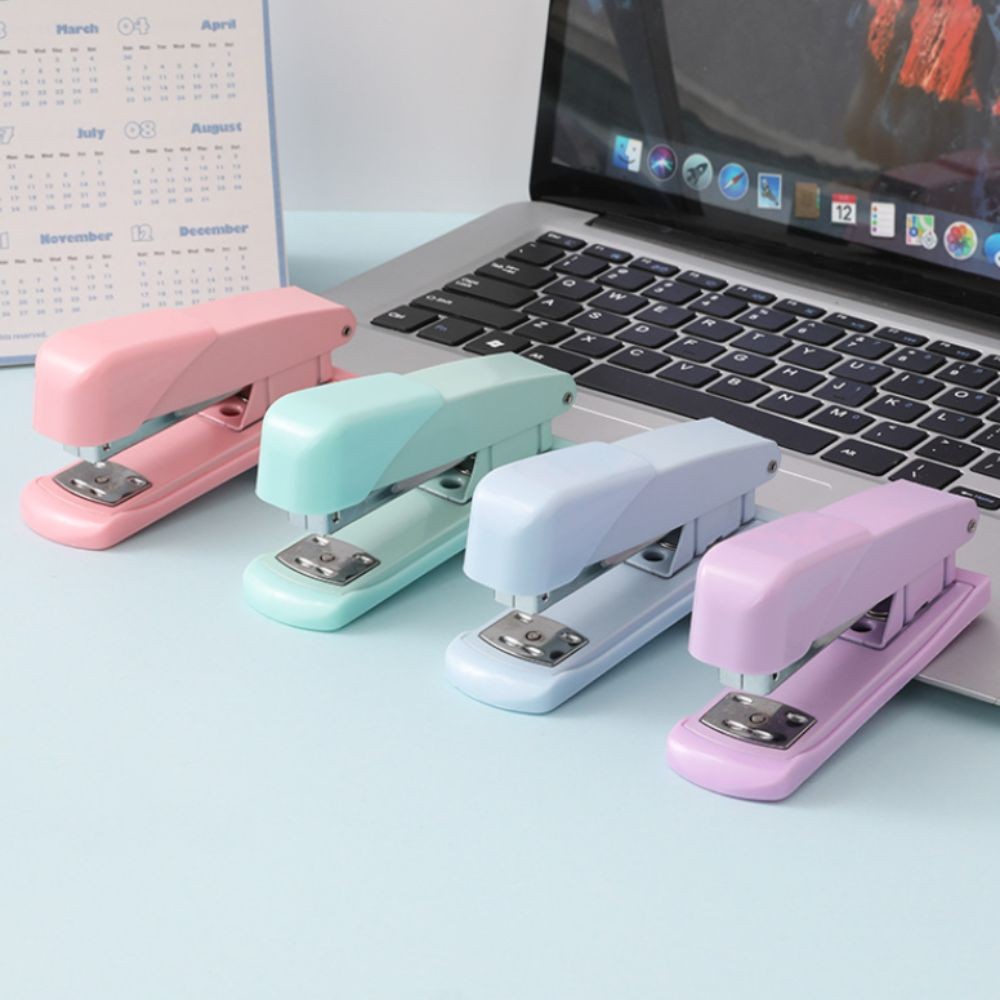 

Macaron Color Labor-Saving Stapler Multi-function Stable Paper Stapling Machine Simple Portable School Supplies