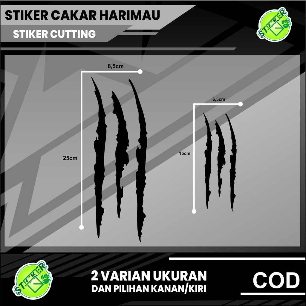STIKER CAKAR HARIMAU NGABERS STIKER CAKAR NGABERS MOTOR VARIO BEAT