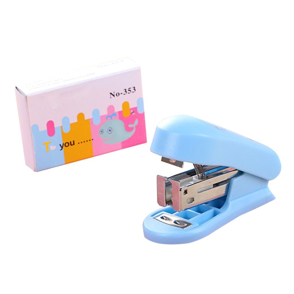 

Plastic Mini Stapler Students School Book Sewer Cartoon Manual Office Paper Binding Stapler