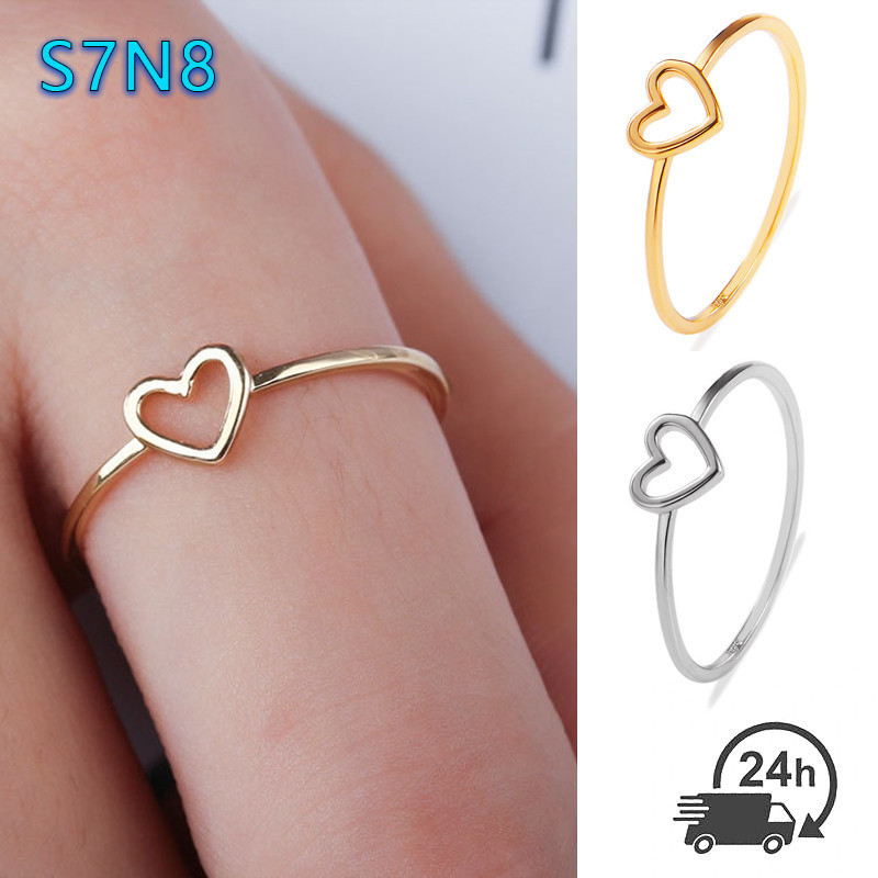 Pengiriman 24 jam Cincin LOVE 3D Adjustable - Rhodium & Sertifikasi Anti Alergi  Elegan Cocok untuk 