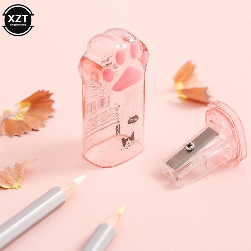 

Cute Creative Cat Pencil Sharpener Stationery Kawaii Girl Heart High Beauty Cat Claw Pencil Sharpener School Supplies