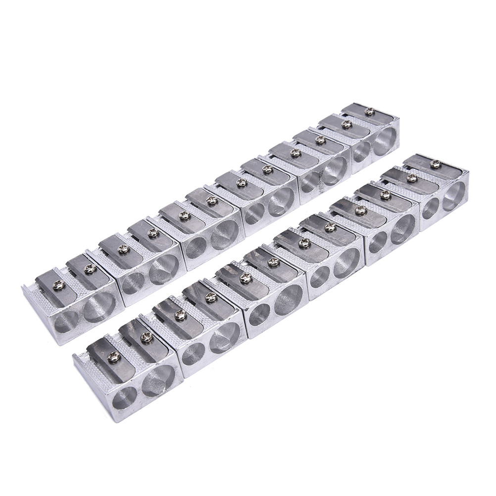 

3PCS pencil sharpener excellent students metal pencil sharpener Two Hole For Home School Office Supply High Quality