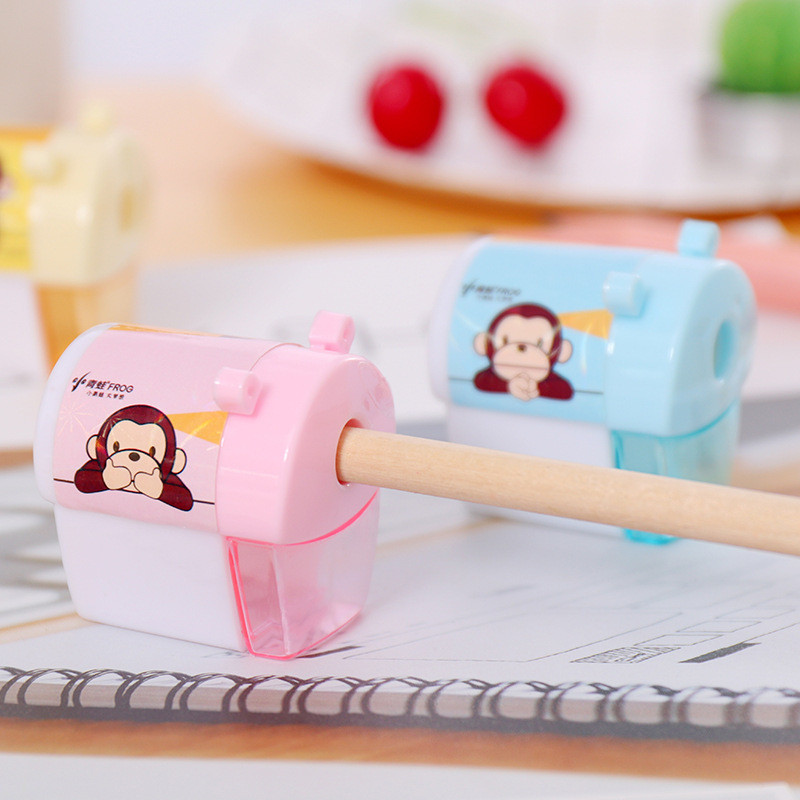 

1 Pcs Lytwtw's Stationery Office School Supplies Cute House Monkey Sharpener For Pencil Creative Item Back To School Lovely