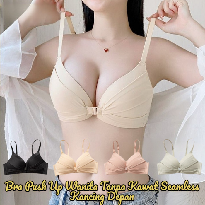 【Pengiriman 24 Jam/COD】[Payudara kecil terlihat besar] BH-Bra Push Up Wanita Tanpa Kawat Seamless Ka