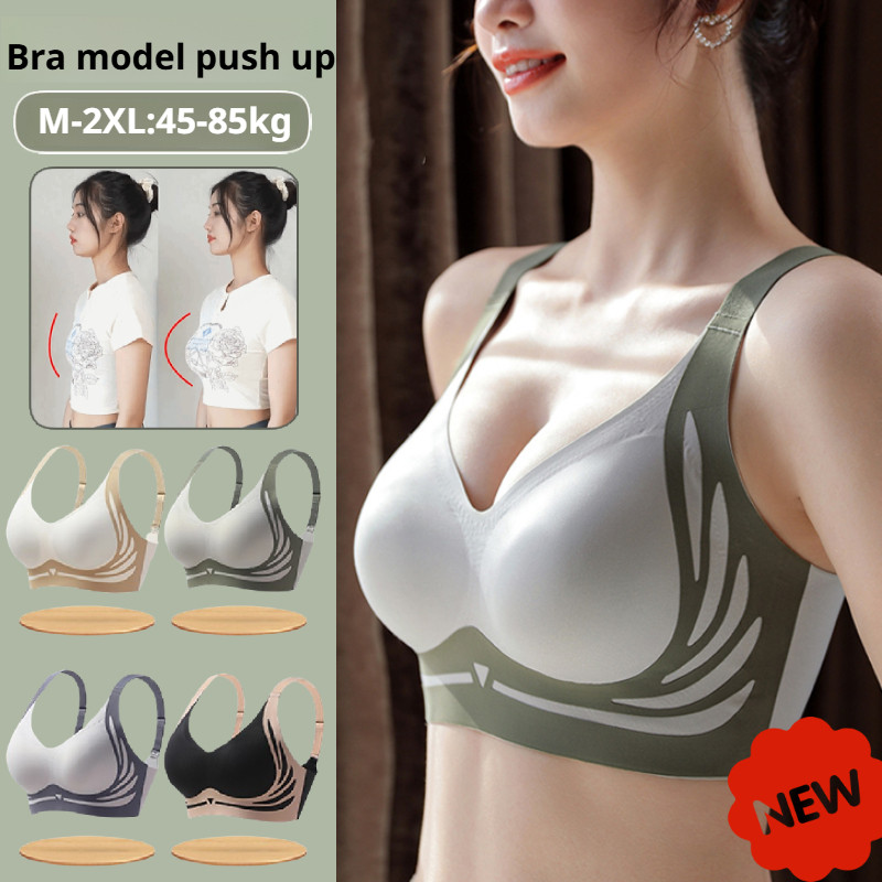 【COD+Pengiriman 24 jam】 Bra Anti-Kendur Tanpa Rangka/Bra Pengangkat Dada/Tak Tampak Melalui Pakaian/