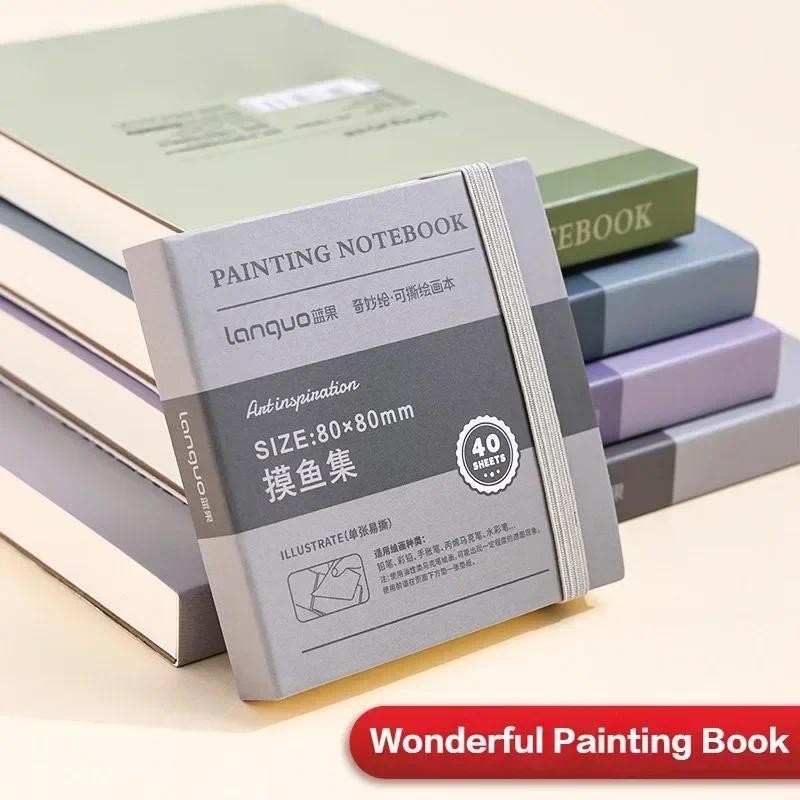 

250gsm Paper Tearable Drawing Notebook Handbook 40sheets Professional Thick Cardboard Watercolor Sketchbook Graffiti Mini Books