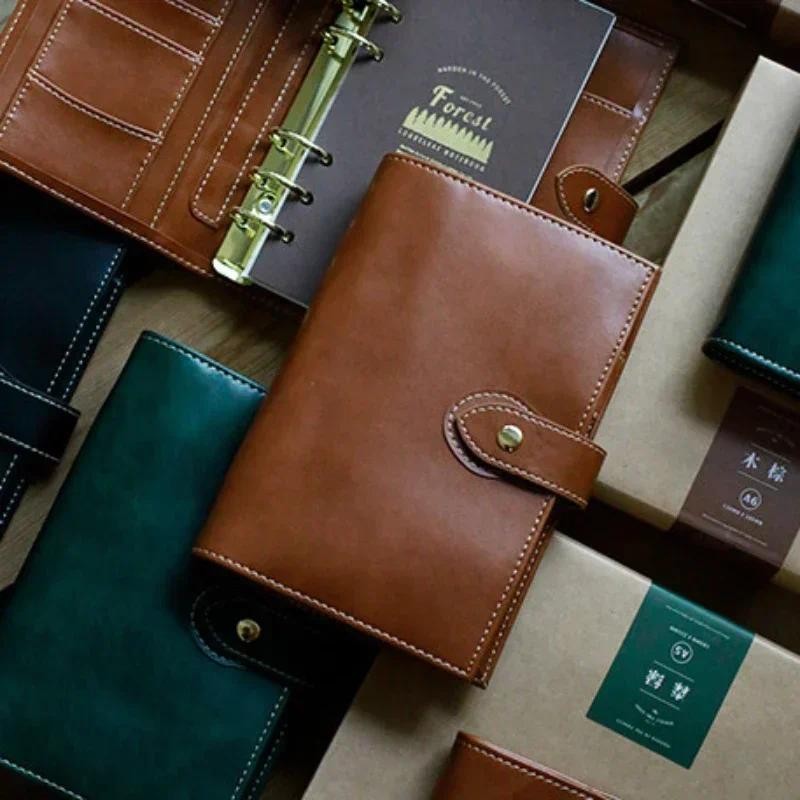 

Formthenon Soft Leather A5 A6 Spiral Notebook Vintage Retro Daily Planner Journal Binder 2024 Diary Agenda Organizer office