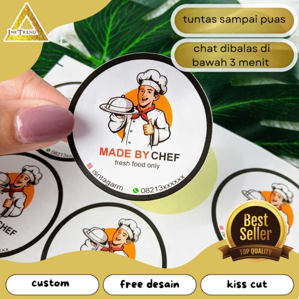 

INKA SBC 2-7 Cetak Stiker Bulat Label Olshop Custom Sticker Logo Makanan Print
