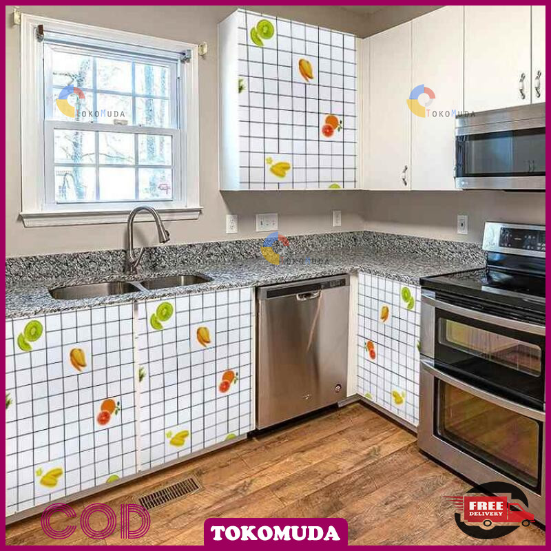 Tokomuda Tirai Penutup Lemari Self Adhesive  Anti Air Tanpa Paku Tirai penutup kolong dapur