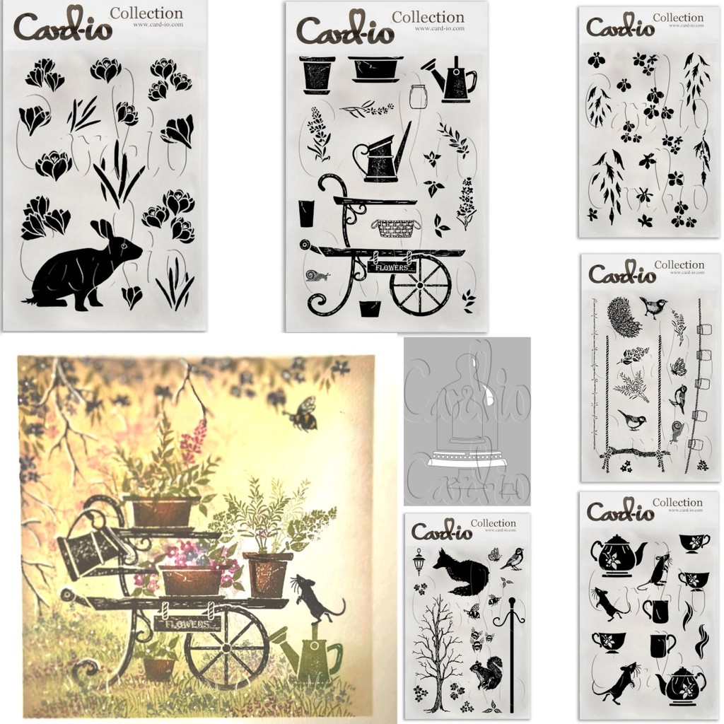 

2025 Spring Garden Bunny Blossoms Clear Stamps Stencil for DIY Easter Greeting Card Making Scrapbooking Craft Paper Decoration