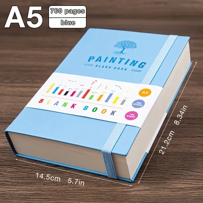 

Thick Stationery 760 Pages Notebooks Blank Notepad Painting Notepads Notebook Diary Sketch Book Writing Pads Office School