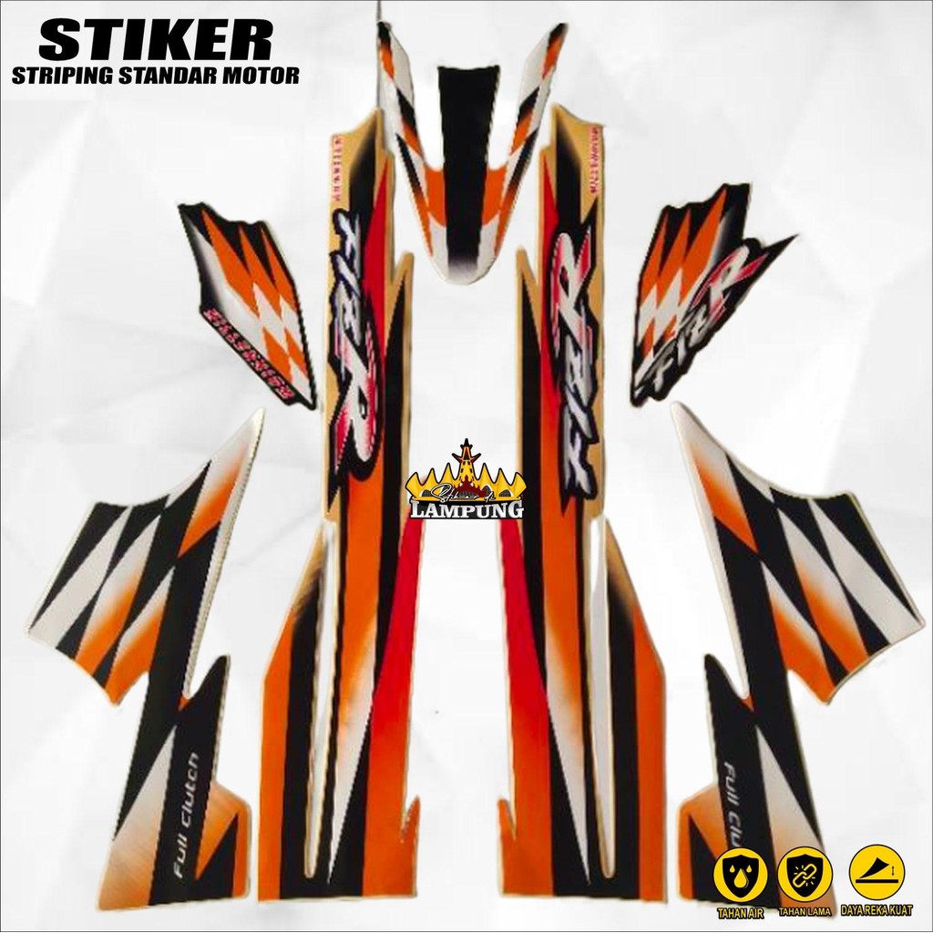 (ORI) striping yamaha fizr f1zr fiz r milenium hitam oren  kualitas original