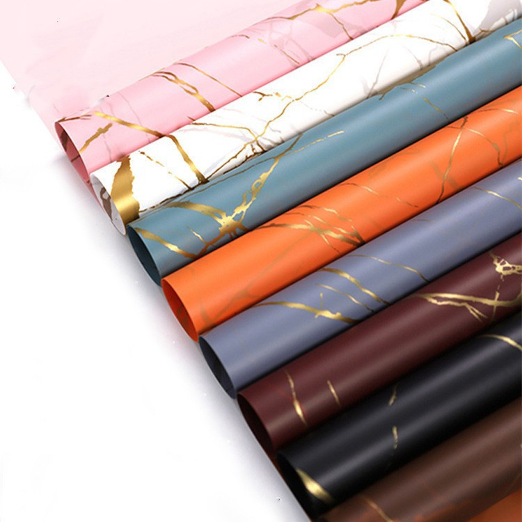 

ACC Flower Wrapping Gold Marble Cellophane Dekorasi Hias Buket Bunga