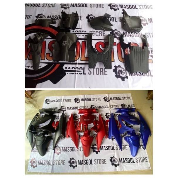 Full set body kasar halus Beat karbu 2008 - 2012 Biru Doff - Merah Doff - Hitam Doff