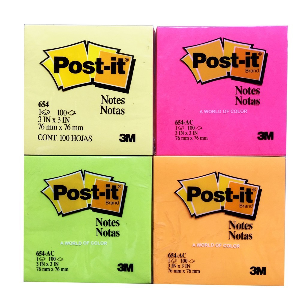 

Post It 3M 654 Sticky Note Warna