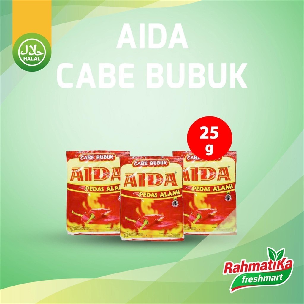 

AIDA Cabe Bubuk / Cabai Bubuk Pedas Alami 25 gr