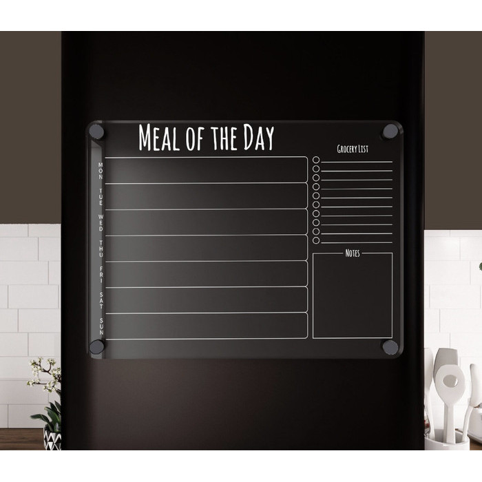 

Magnet Kalender Meal Planner Acrylic Kalender Magnet - Tinta Hitam, 25x35 cm