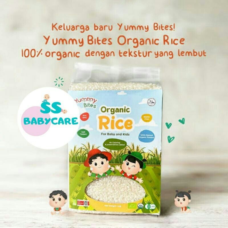 

Yummy Bites Organic Rice for Baby and Kids 1kg - Beras Organik MPASI