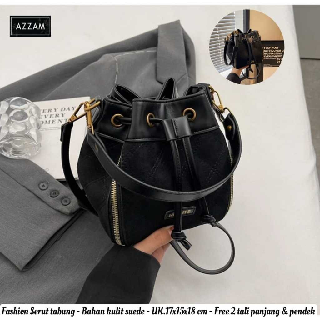 Tas Selempang Wanita Import Kekinian Terbaru Serut Tabung murah dan real