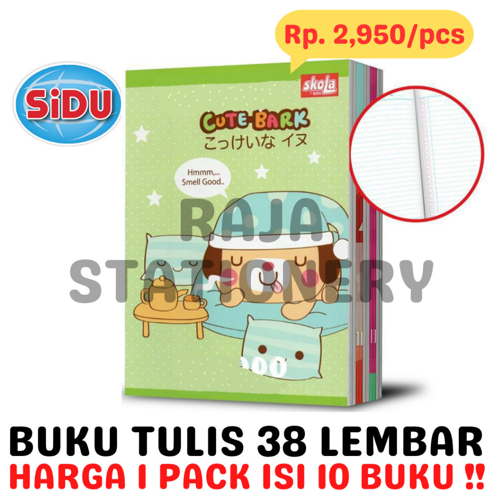 

BUKU TULIS 38 LEMBAR GARIS A5 SKOLA BY SiDU NOTEBOOK SKOLA BY SINAR DUNIA BUKU TULIS ANAK SEKOLAH PACK [10PCS]