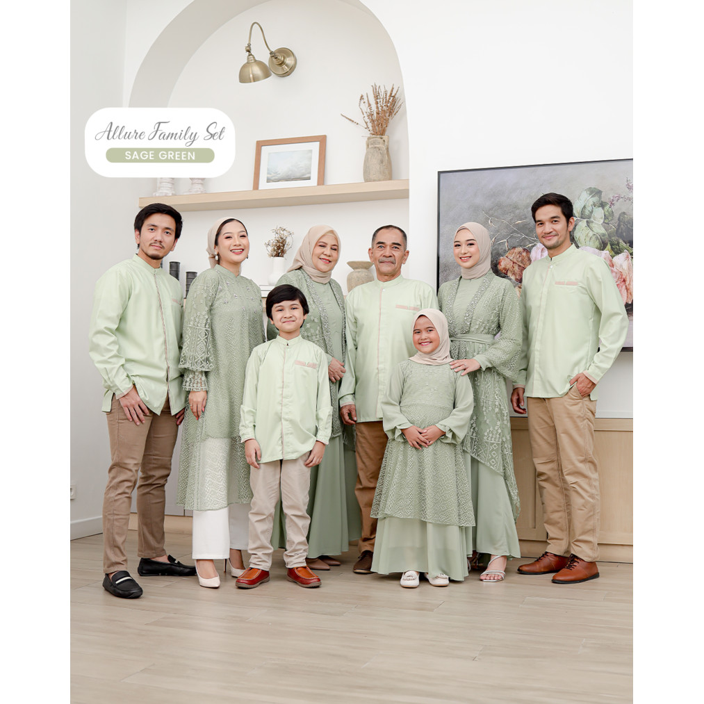 Gamaleea - Allure Family Set Sage Green / Seragam Keluarga Pernikahan / Pakaian Kondangan / Bridesma