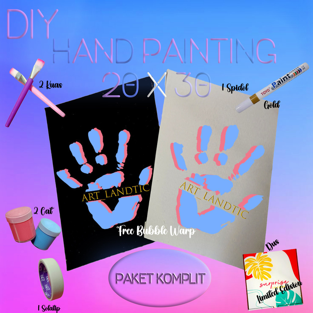

Kanvas Lukis Tangan Couple 1 Set Lengkap Hand Painting Kit Canvas Board Couple20x30 Free BOX Limited