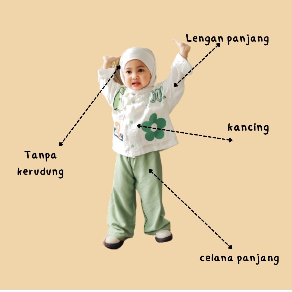 Baju Setelan Anak SETELAN Crinkle Emoji Airflow Viral 2-8 Tahun| Baju Setelan Anak Perempuan Bahan C