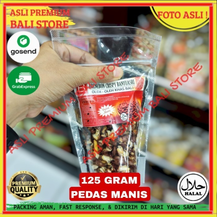 

OLEH OLEH MAKANAN CEMILAN CAMILAN SNACK KULINER KHAS ASLI ORI ORIGINAL BALI KACANG MERAH BRENEBON PEDAS MANIS 125 GRAM GR