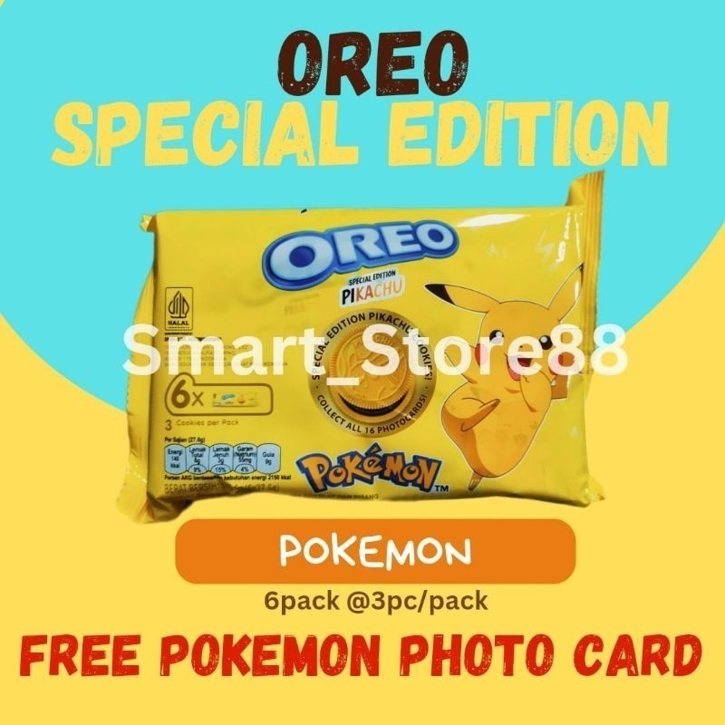 

OREO POKEMON PACK ISI 6 SPECIAL EDITION FREE POKEMON CARD GRATIS KARTU POKEMON