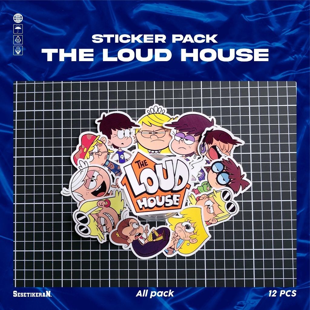 

COD✨ Sesetikeran Stiker Pack Kartun Lucu The Loud House Untuk Koper Laptop Skateboard