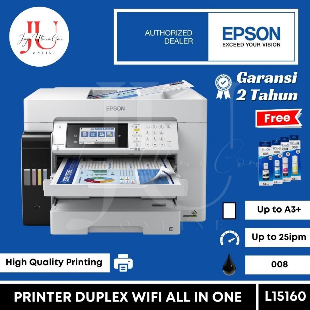 PROMO SPESIAL Printer Epson L15160 A3 / A3+ Multifungsi Wi-Fi Duplex All-in-One Print Scan Copy