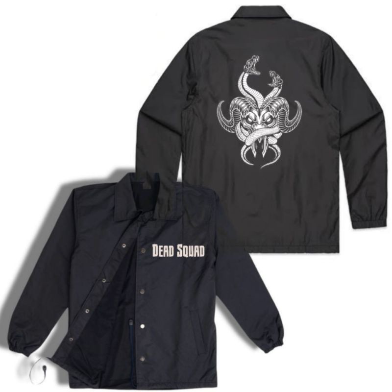 Coach jaket DEADSQUAD jacket BAND MUSIK ROCK vintage windbreakers parasut waterproof taslan polos hi