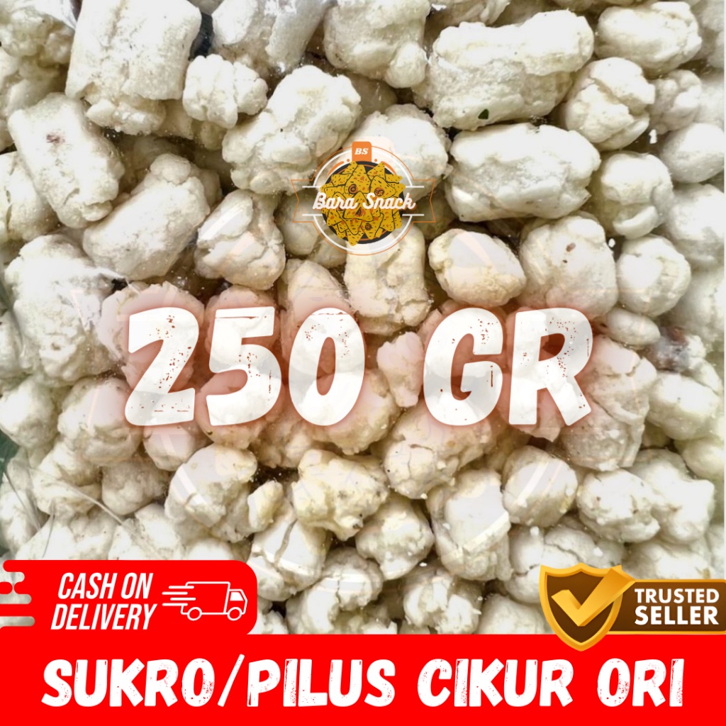 

[ 250gr ] Pilus Cikur / Pilus Kencur Rasa Original (Topping Cuanki / Baso Aci / Seblak) / Camilan Snack Kiloan Murah