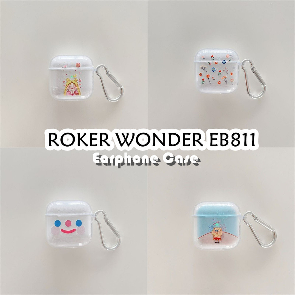 Distinctive Untuk ROKER WONDER EB811 Case Casing Lucu Kartun transparan Soft Silicone Earphone Case